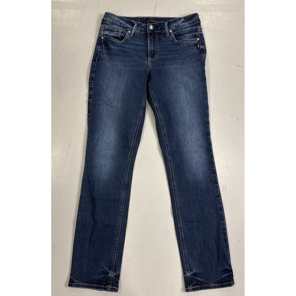 Silver Jeans Co Suki Straight Designer Jeans Womens 29x31 Medium Wash